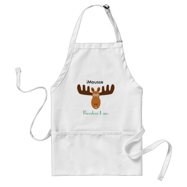 Moose Head_iMousse Therefore I am Adult Apron (Front)