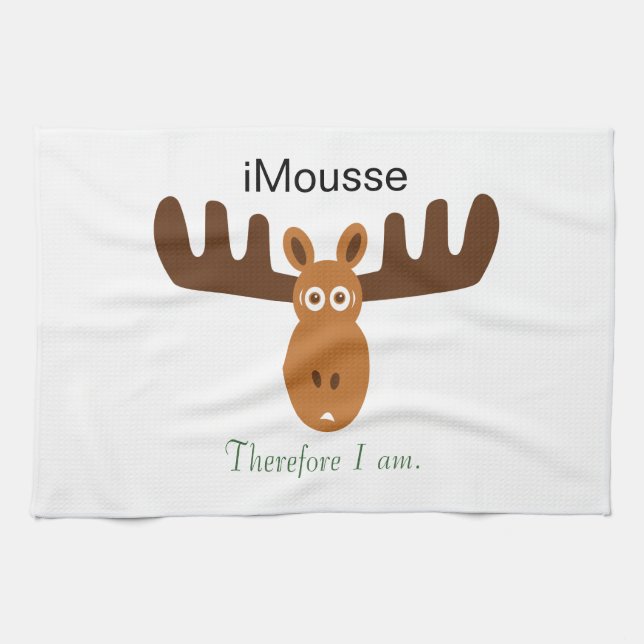 Moose Head_iMousse Therefore I am Towel (Horizontal)