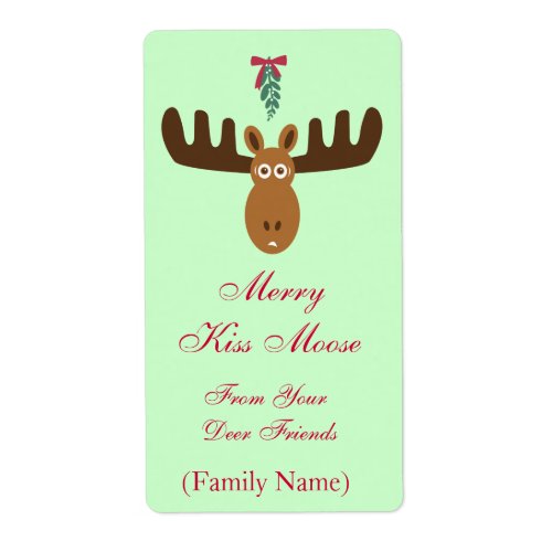 Moose Head_Merry Kiss Moose_Deer Friends2 Label