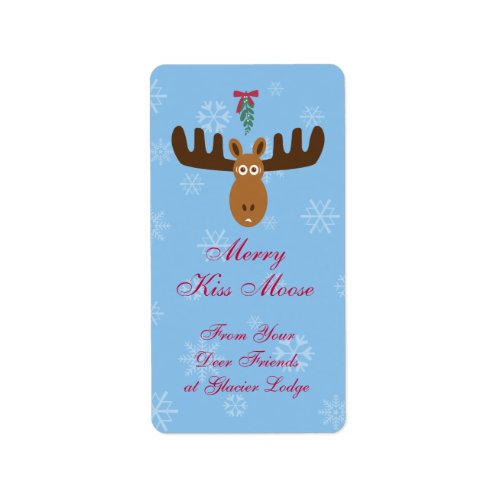 Moose Head_Merry Kiss Moose_Deer Friends Label