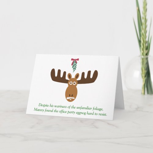 Moose Head_Mooseltoe  Eggnog Holiday Card