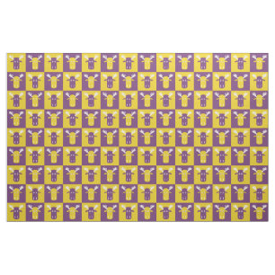 Moose Head Pop Art custom fabric