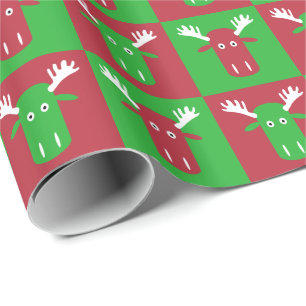 Moose Head Pop Art wrapping paper