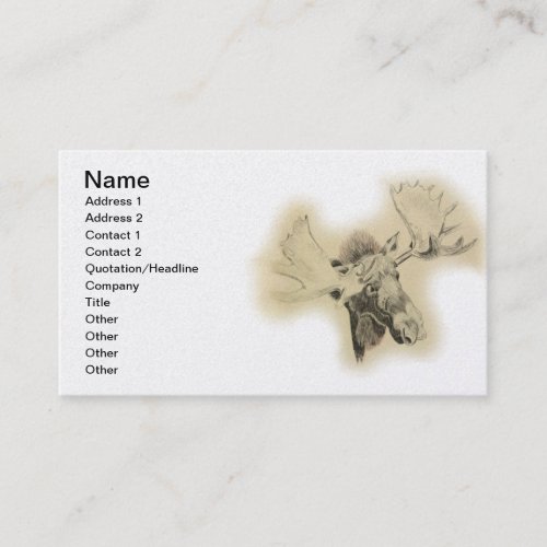 Moose Head Sketch Business Card Templates