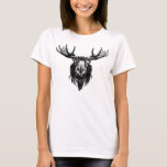 Moose Head T-shirt at Zazzle