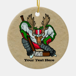 Moose Hockey - 2 Sided Ornament