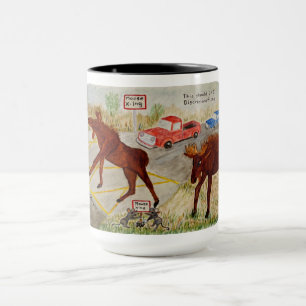 Moose Humor Combo Mug, 15 oz Mug