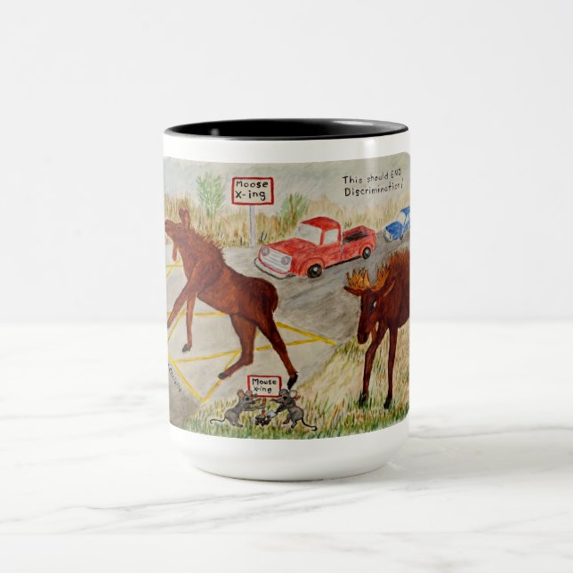 Moose Humor Combo Mug, 15 oz Mug (Center)