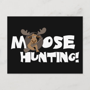 Moose Hunting Postcard