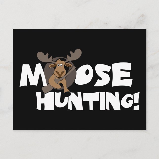 Moose Hunting Postcard (Front)