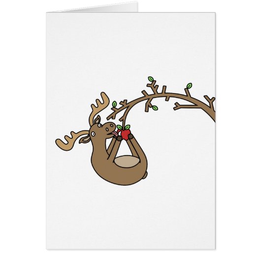 Moose in Apple Tree Cards (Front)