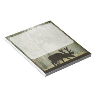 Moose in Forest Illustration Notepad