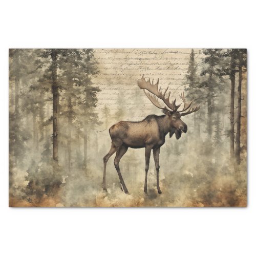 Moose in Forrest Tissue Paper