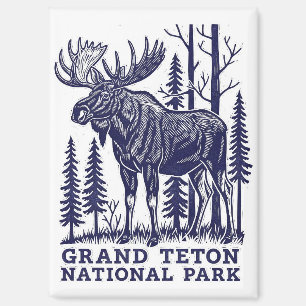 Moose in Grand Teton National Park Magnet