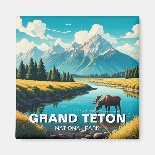 Moose in Grand Teton National Park Magnet (Front)