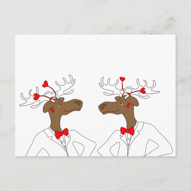 Moose in Love Postcard (Front)