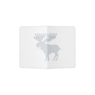 Moose in notebook page - Choose background color Passport Holder