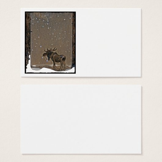 Moose in Snow (Front & Back)