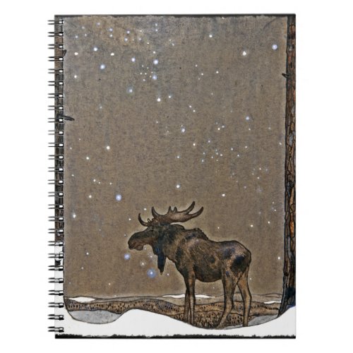 Moose in Snow Notebook
