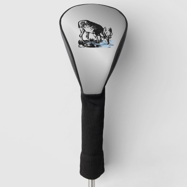 Moose in Stream Golf Head Cover (Front)