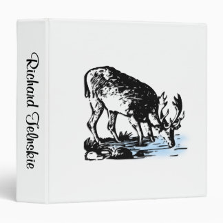 Moose in Stream Personalized 3 Ring Binder