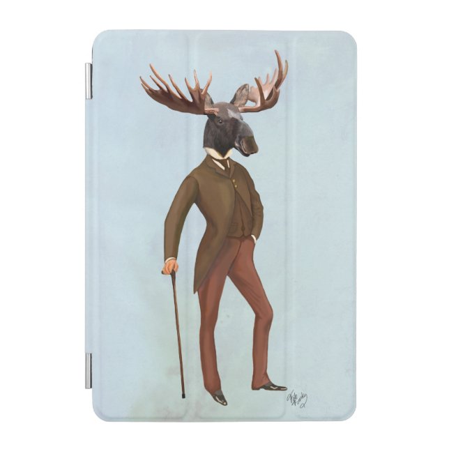 Moose In Suit Full 2 iPad Mini Cover (Front)