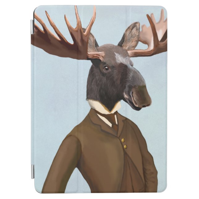 Moose In Suit Portrait iPad Air Cover (Front)