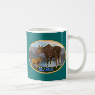 Moose in the Meadow - Alaska Coffee Mug