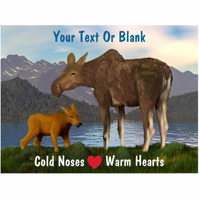 Moose In The Meadow Statuette (Front)