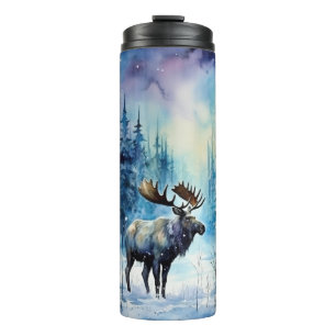 Moose in the Night Thermal Tumbler