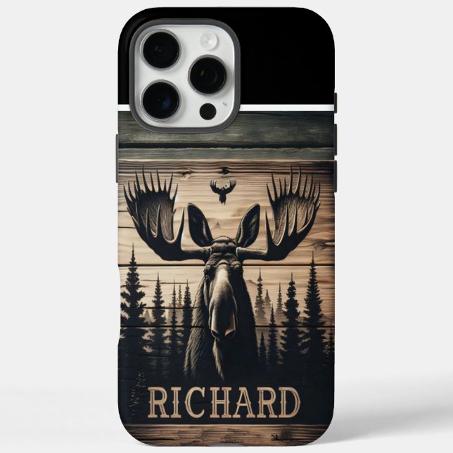 Moose In The Woods Sign Case-Mate iPhone Case (Back)