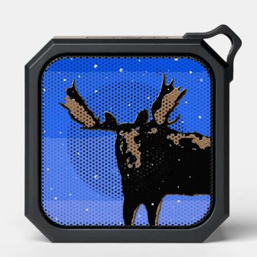 Moose in Winter  _ Original Wildlife Art Bluetooth Speaker