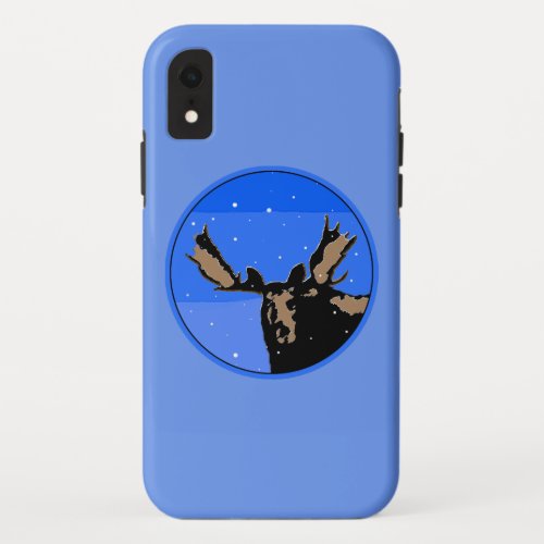 Moose in Winter  _ Original Wildlife Art iPhone XR Case