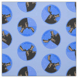 Moose in Winter  - Original Wildlife Art Fabric