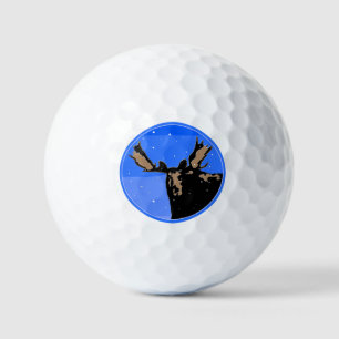 Moose in Winter - Original Wildlife Art Golf Balls