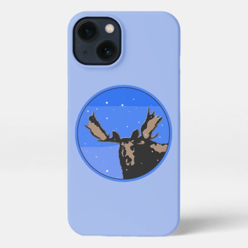 Moose in Winter  _ Original Wildlife Art iPhone 13 Case