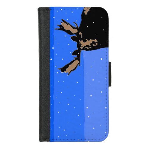 Moose in Winter  _ Original Wildlife Art iPhone 87 Wallet Case