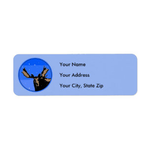 Moose in Winter - Original Wildlife Art Label