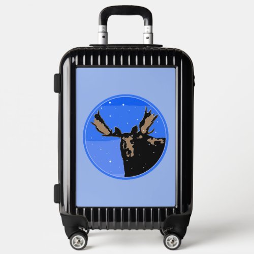 Moose in Winter  _ Original Wildlife Art Luggage
