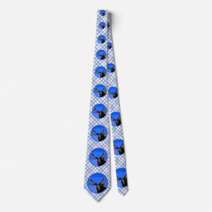 Moose in Winter  - Original Wildlife Art Neck Tie