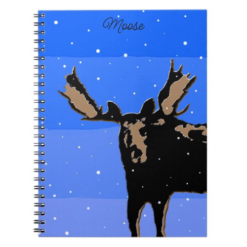 Moose in Winter  _ Original Wildlife Art Notebook