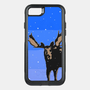 Moose in Winter  - Original Wildlife Art OtterBox Commuter iPhone SE/8/7 Case