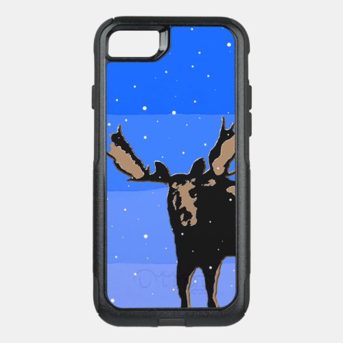 Moose in Winter  _ Original Wildlife Art OtterBox Commuter iPhone SE87 Case