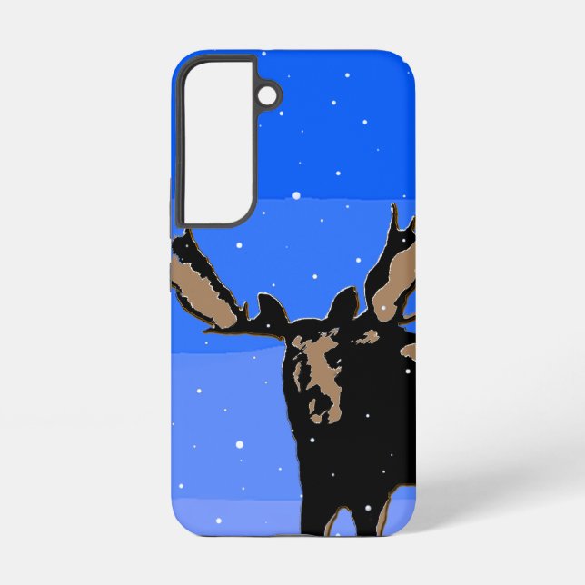 Moose in Winter  - Original Wildlife Art Samsung Galaxy Case (Back)