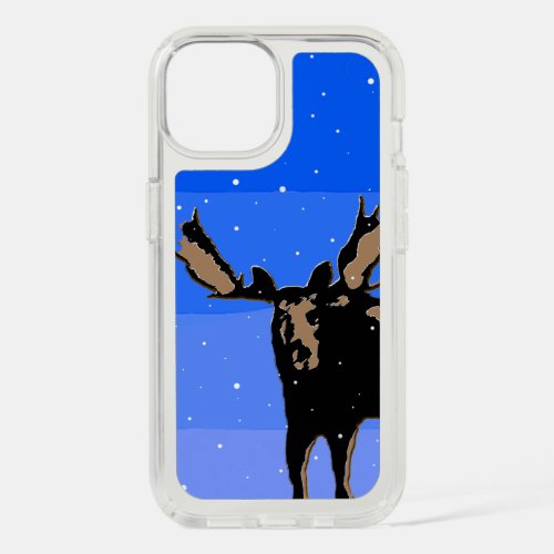 Moose in Winter  _ Original Wildlife Art iPhone 15 Case