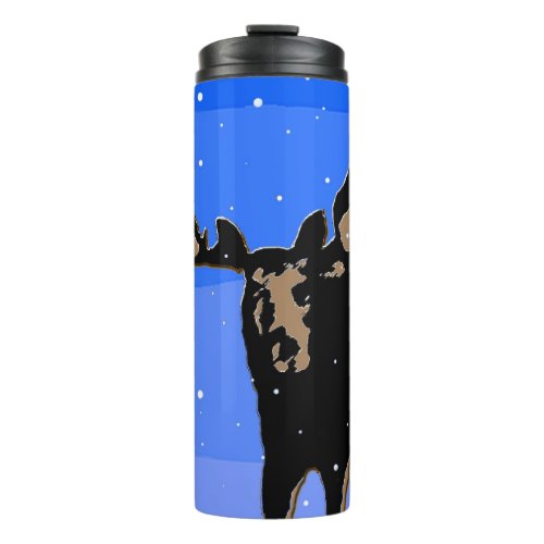 Moose in Winter  _ Original Wildlife Art Thermal Tumbler