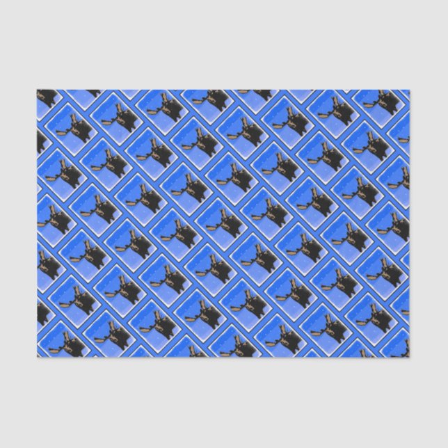 Moose in Winter  - Original Wildlife Art Tissue Paper (Front)