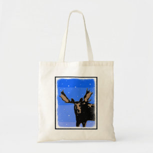 Moose in Winter  - Original Wildlife Art Tote Bag