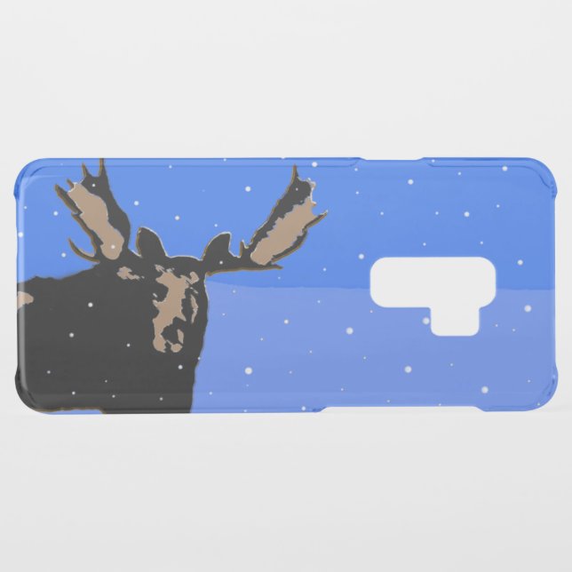 Moose in Winter  - Original Wildlife Art Uncommon Samsung Galaxy Case (Back (Horizontal))
