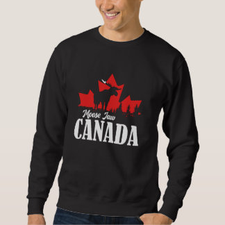 Moose Jaw, Mac the Moose Saskatchewan Canada Trave Sweatshirt